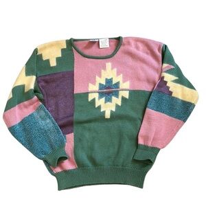 Qui Designer Collection Multi Color Vintage Sweater